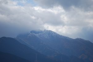 黒森山の山頂に霧氷