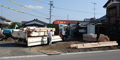 新築の建前準備