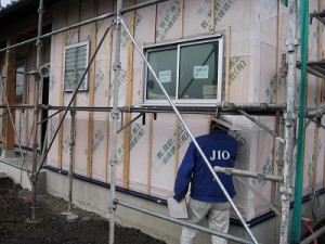 新築：外壁の防水検査