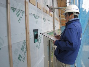 新築：防水シート検査