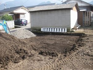 新築住宅の敷地造成工事