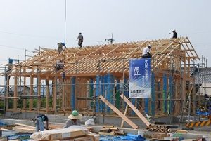 新築注文住宅の上棟