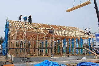 新築注文住宅の上棟