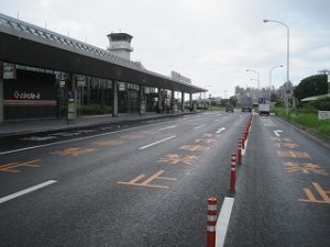 松山空港へ太鼓台派遣展示