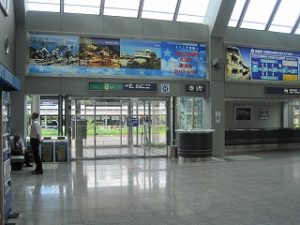 松山空港へ太鼓台派遣展示