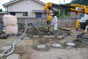 新築の地盤補強・柱状補強