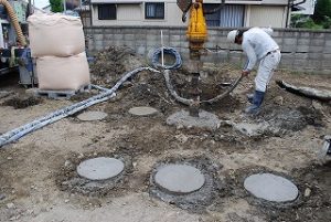 新築の地盤補強・柱状補強