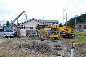 新築の地盤改良工事