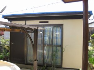 プレハブ倉庫の屋根修繕