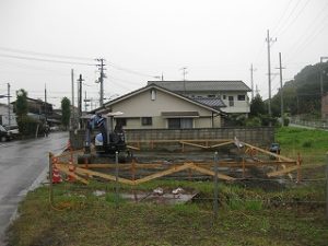 新築基礎工事の着工