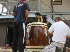 太鼓台の組立