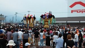 岸影太鼓台＆土橋太鼓台