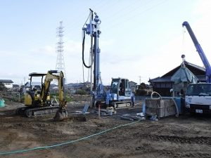 新築住宅の基礎地盤補強工事