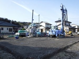 新築住宅の基礎地盤補強工事