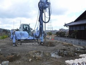 新築住宅の基礎地盤補強工事