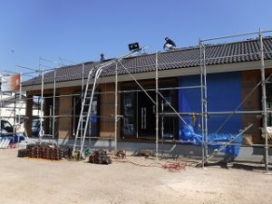 新築平屋建て屋根瓦葺き