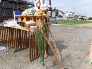 新築住宅の地鎮祭