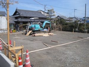 新築住宅の基礎工事への着工準備