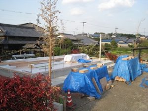 建前・上棟の準備作業