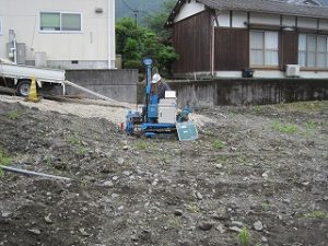 新築予定地の地盤強度の調査