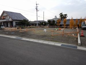 新築住宅の基礎丁張り