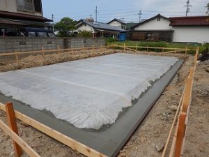 新築住宅の基礎工事着工