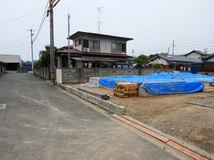 平屋建て新築住宅の建前・上棟