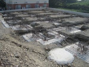 基礎梁の配筋検査