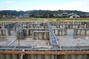 木造平屋建て住宅の基礎工事