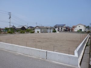 平屋建て新築住宅の敷地造成工事