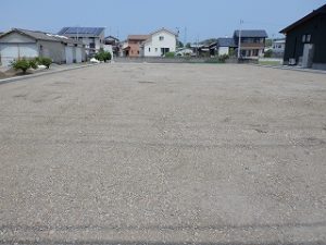 平屋建て新築住宅の敷地造成工事