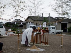 新築住宅の地鎮祭