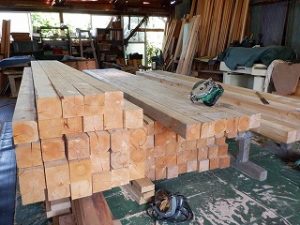新築の木材加工