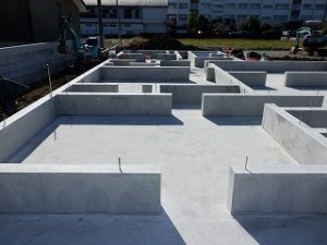 平屋建て新築住宅基礎工事