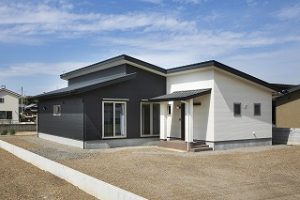 平屋建て新築住宅の完成