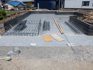 平屋建て新築住宅の基礎工事
