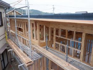 平屋建て住宅　愛媛県県内産木材検査