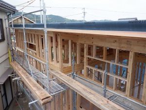 平屋建て新築住宅の上棟日