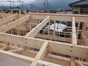 平屋建て新築住宅の上棟日