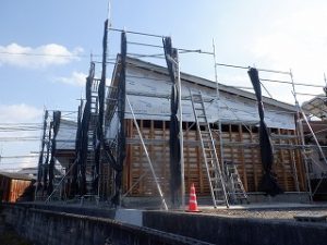 屋根廻りの外壁下地