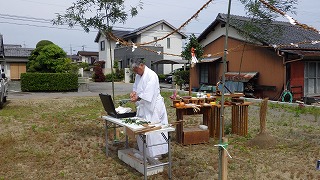 新築住宅の地鎮祭