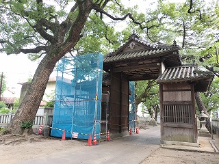 一宮神社  楼門屋根の改修工事